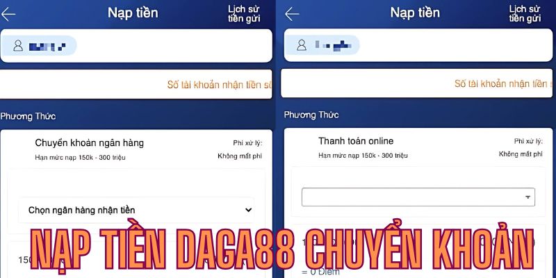 nạp tiền daga88 ngân hàng